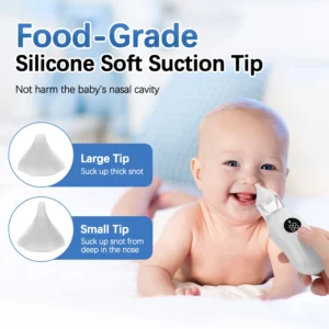 Electric Baby Nasal Aspirator Newborn Smart Nose Cleaner 9-Speed Snot Booger Suction Device Low Noise Toddler Mucus Sucker