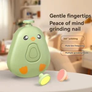Electric Baby Nail File Set – Safe Nail Trimmer & Buffer for Infants, Toddler Nail Clipper Kit with Multiple Grinding Heads