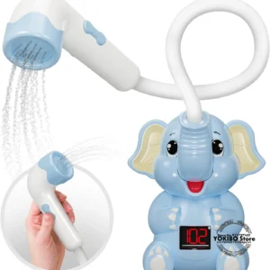 Baby Bath Toys Bath Shower with Shower Thermometer Electric Elephant Water Spray Water Toys for Kids Tathtub Toys for Toddlers