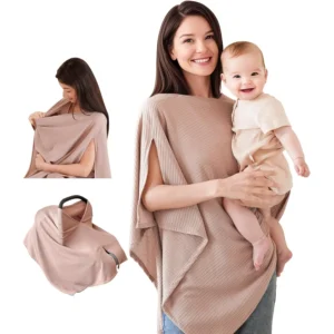 Mother's Nursing Cover Breast Feeding Blanket Double Layers Solid Baby Stroller Covers Public Feeding & Privacy
