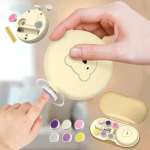 Cute Bear Baby Electric Nail Trimmer Kit Kid Nail Polisher Tool Baby Care Manicure Set Easy Trim Nail Filer Clippers For Newborn