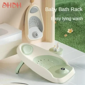 Temperature Display Baby Bath Tub – Non-Slip Foldable Infant Bathtub Real-Time Water Temp Sensor, Portable & Safe for Newborns